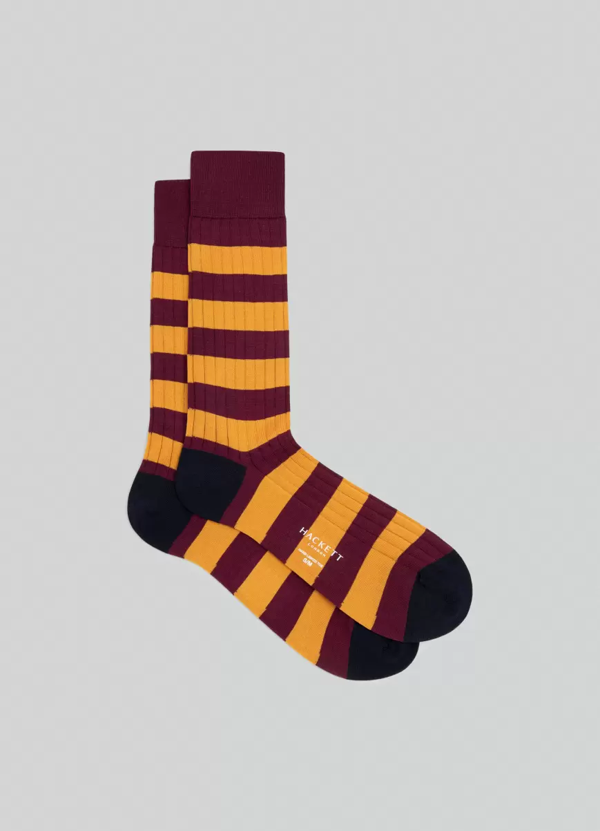 Herren Hackett London Socken Rugby Unterwäsche & Socken Brick Red