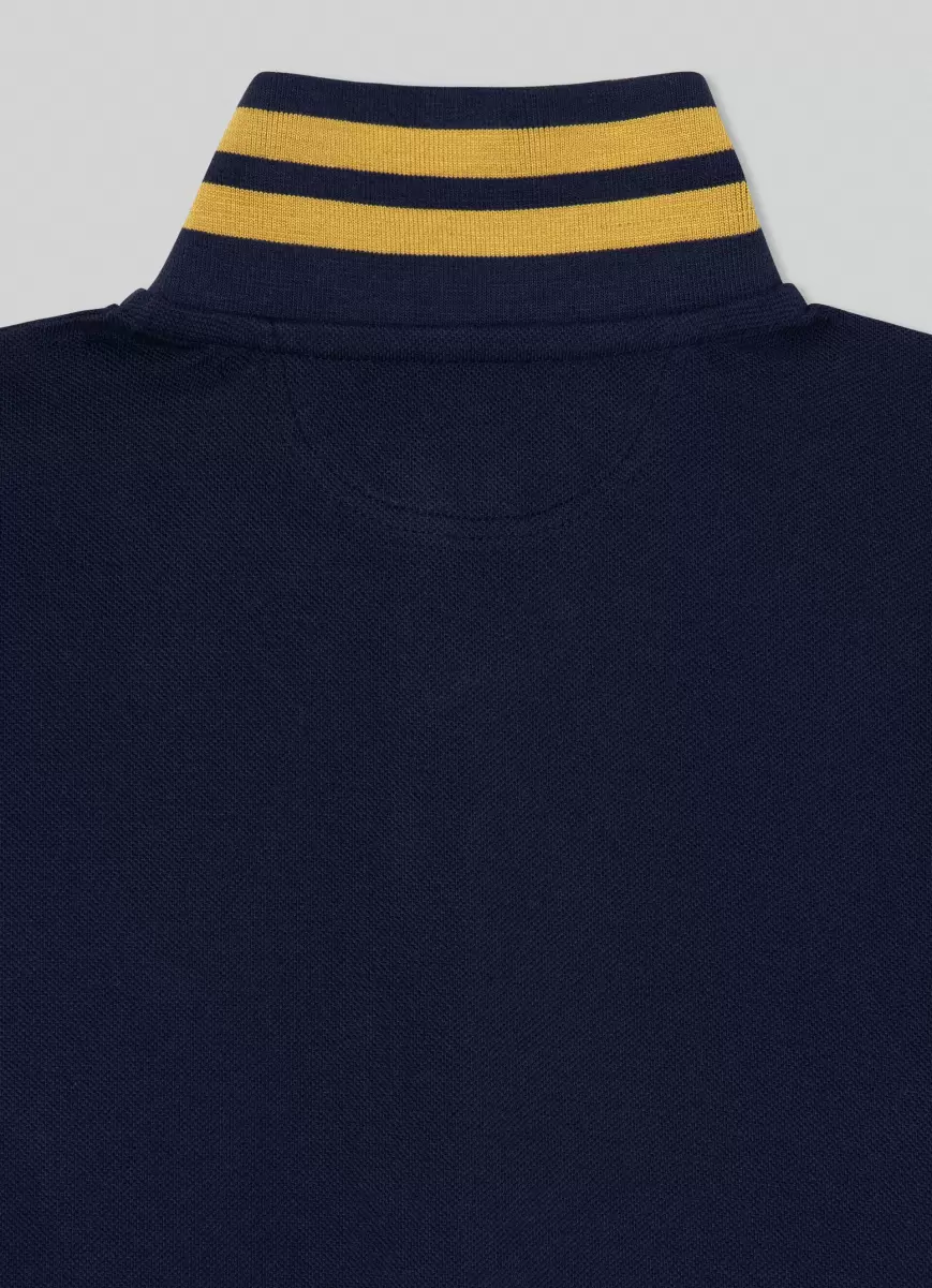 Poloshirts Poloshirt Baumwolle Piqué Heritage Herren Hackett London Navy - 3