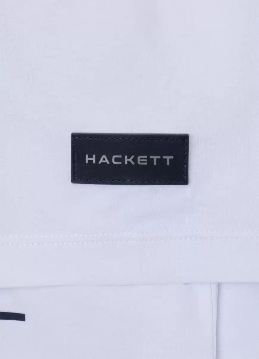 Herren T-Shirt Logo-Druck Classic Fit Hackett London White T-Shirts & Sweatshirts - 3