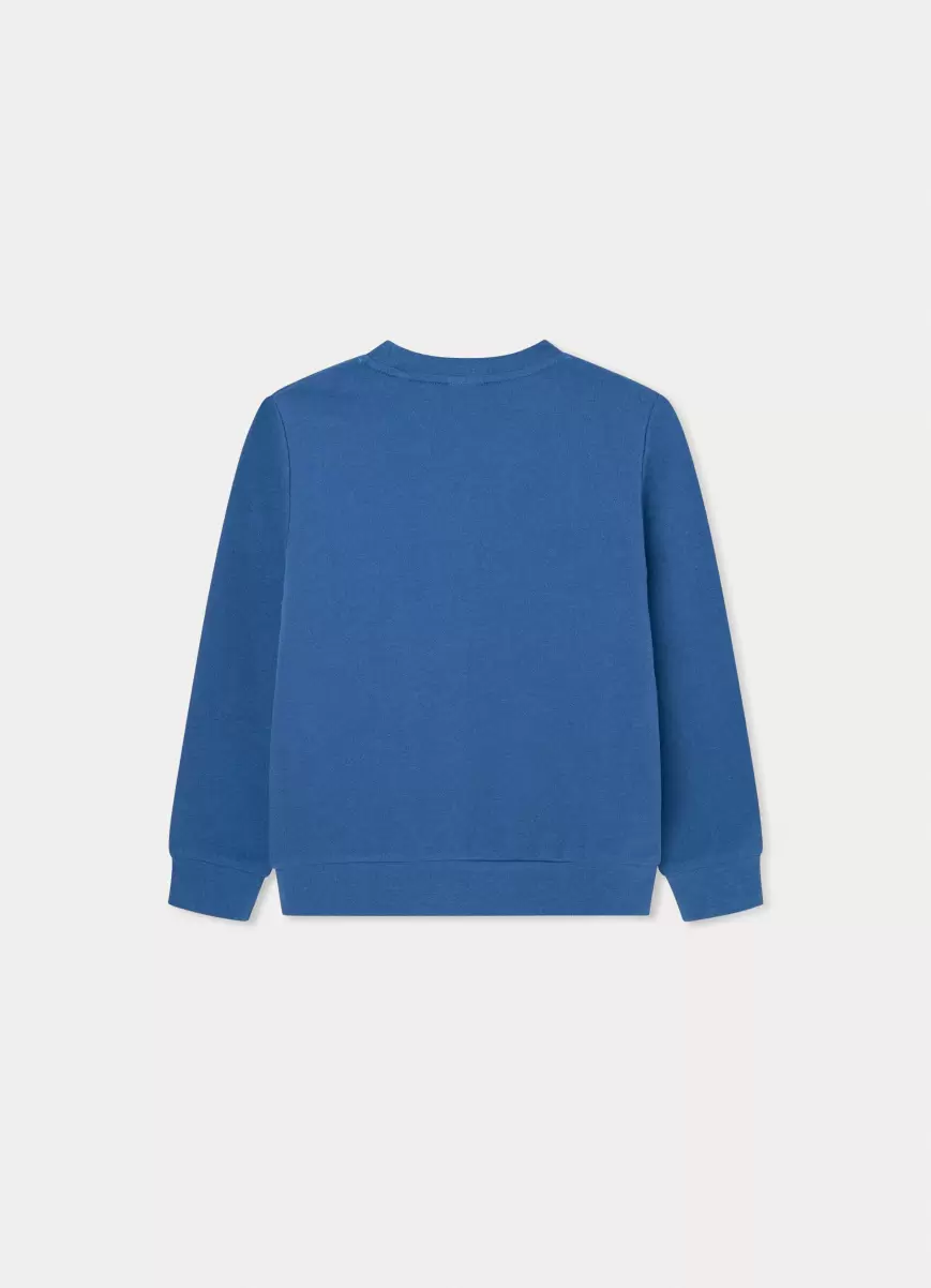Hackett London T-Shirts & Sweatshirts Herren Blue Pullover Logo-Druck - 1