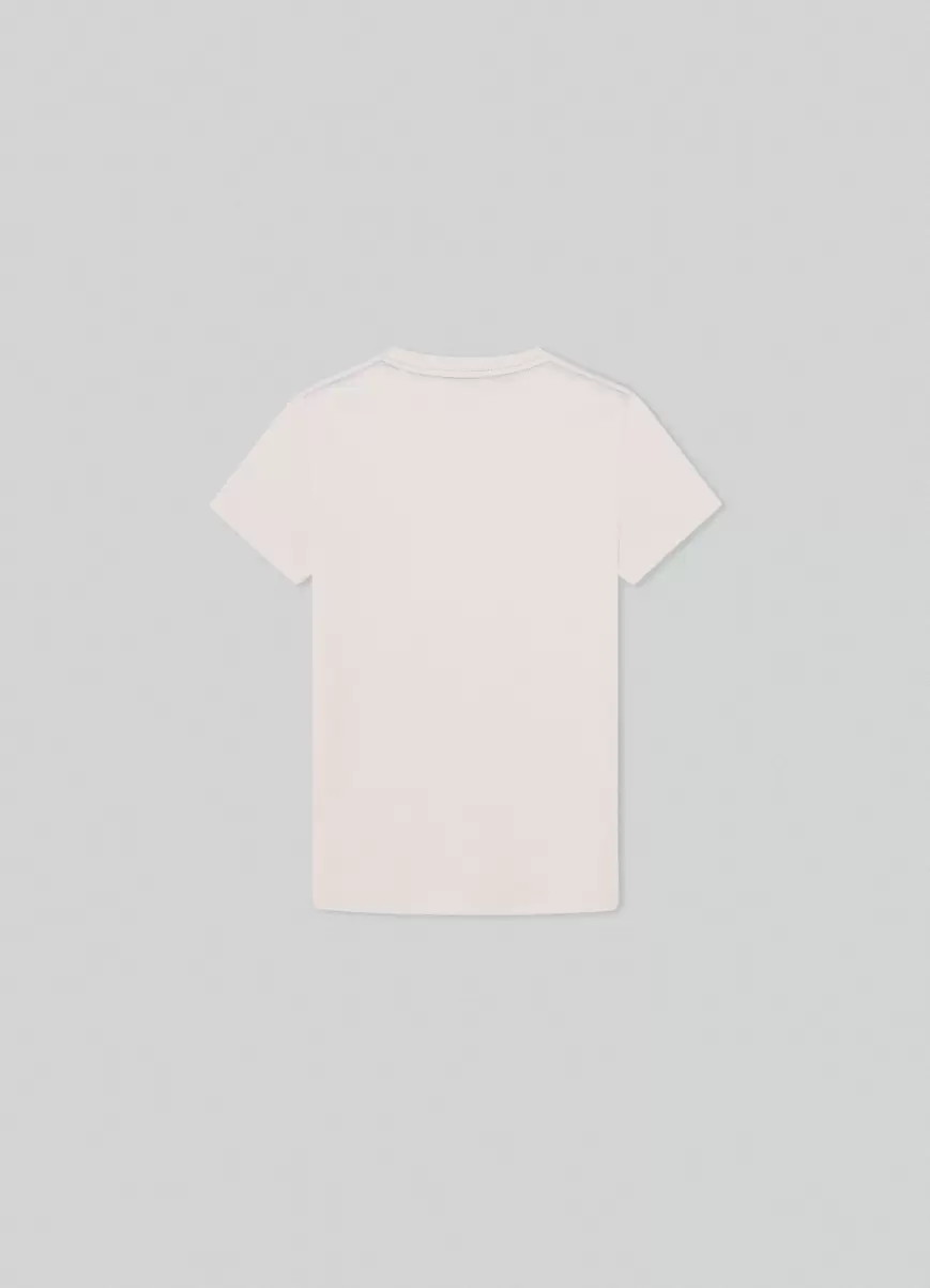 T-Shirts & Sweatshirts T-Shirt Basic Logo Gestickt White Herren Hackett London - 1