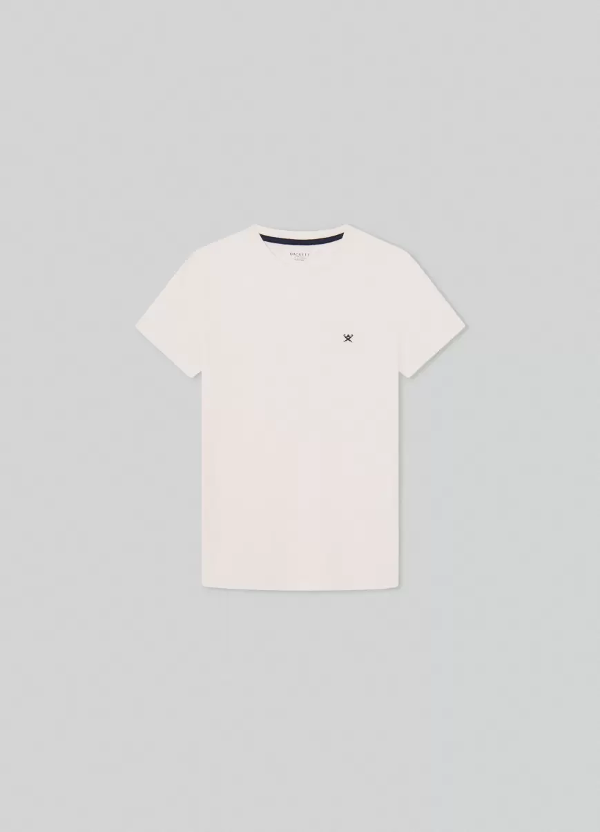 T-Shirts & Sweatshirts T-Shirt Basic Logo Gestickt White Herren Hackett London