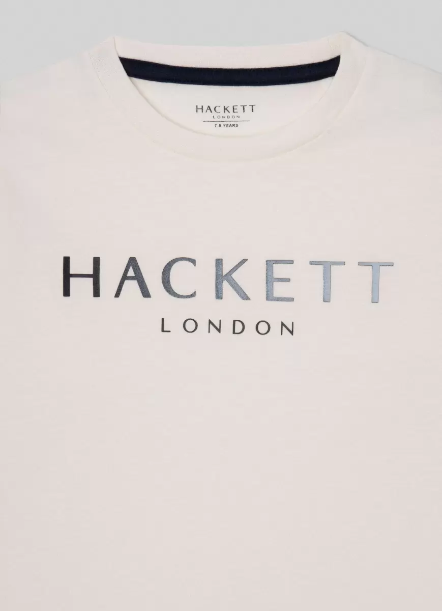 T-Shirt Langärmlig Logo-Druck Herren White T-Shirts & Sweatshirts Hackett London - 2