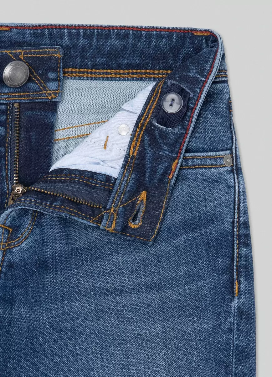 Denim Blue Hackett London Hosen Jeans Vintage Washed Slim Fit Herren - 2