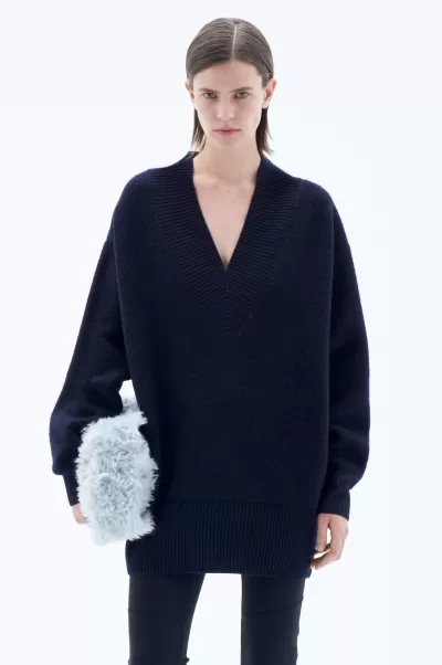 Bouclé-Pullover Verkaufen Strick Navy Damen Filippa K