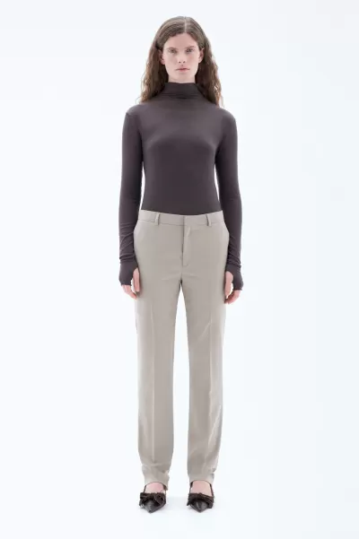 Filippa K Emma Wool Trousers Hosen Damen Preisniveau Desert Taupe