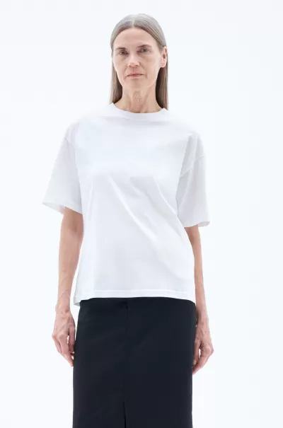 Filippa K Locker Geschnittenes T-Shirt White Tiefstpreis Tops Damen