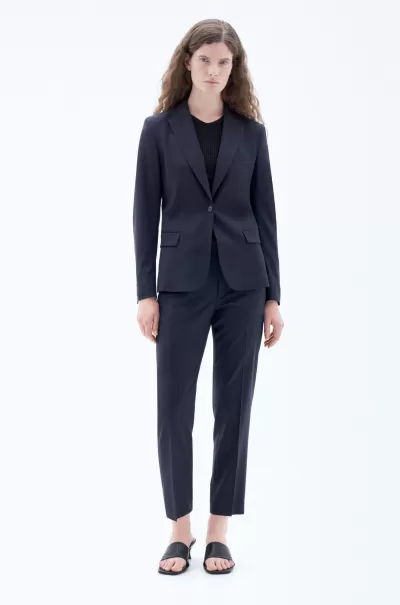 Filippa K Neues Produkt Tailoring Dark Navy Damen Sasha Cool Woll-Blazer