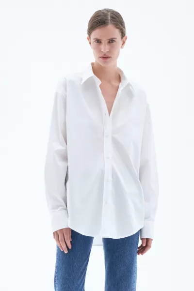 Damen Hemden Cotton Poplin Shirt Filippa K Reduzierter Preis White