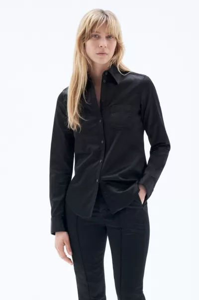 Stückgefärbtes Hemd Lagerbestand Filippa K Hemden Damen Black