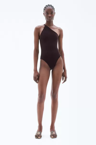 Innovativ Bade-Styles Asymmetrischer Badeanzug Damen Filippa K Purple Brown