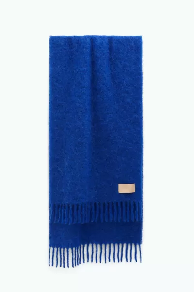 Filippa K Damen Das Günstigste Electric Blue Mützen Und Schals Bouclé-Schal In Blockfarben