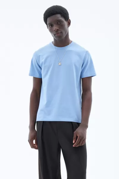 Turquoise Filippa K Herren T-Shirt Aus Stretch-Baumwolle Billig T-Shirts