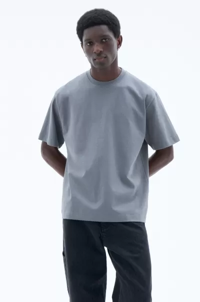 Filippa K Smoke Green Schweres T-Shirt Mit Rundhalsausschnitt Standard Herren T-Shirts