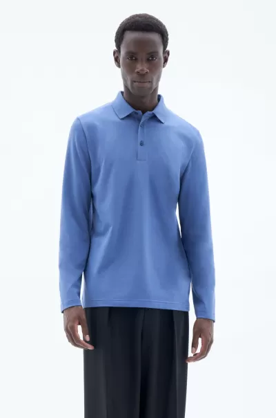 Filippa K Paris Blue Herren T-Shirts Qualität Luke Stretch Polo Shirt