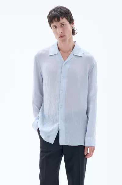 Filippa K Resort-Hemd In Knitteroptik Ice Blue Herren Hemden Produkt