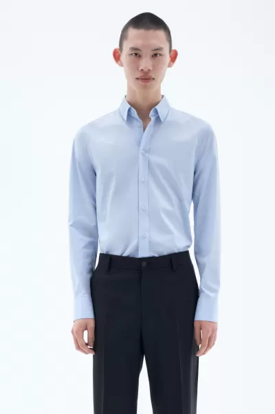 Light Blue Hemden Paul Stretch-Hemd Herren Filippa K Mode