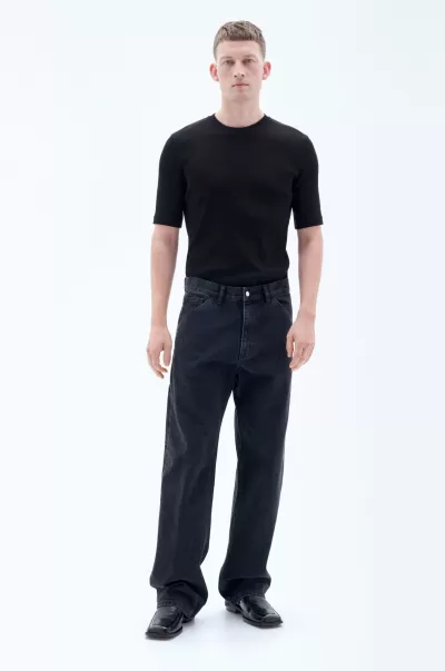 Charcoal Black Denim Filippa K Baggy-Jeans Herren Produktsicherheit