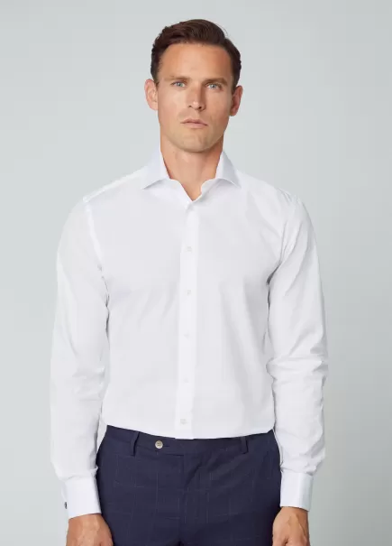 Hemden Herren Hackett London White Hemd Baumwolle Slim Fit