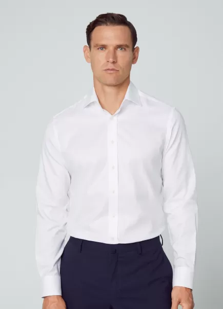 Hackett London White Herren Hemden Hemd Oxford Slim Fit