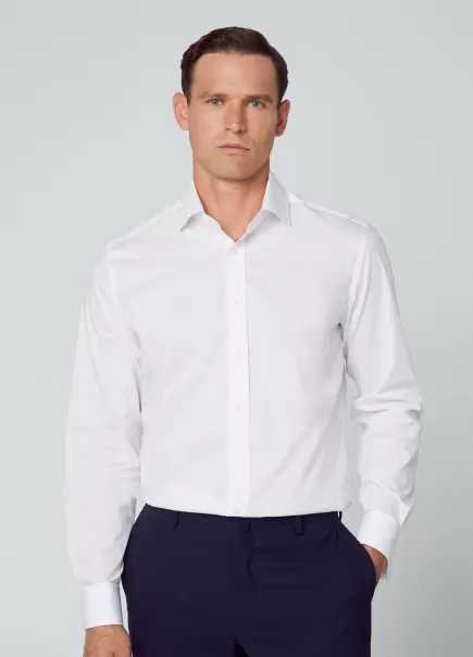 Hemd Baumwoll-Popeline Slim Fit Herren Hackett London White Hemden