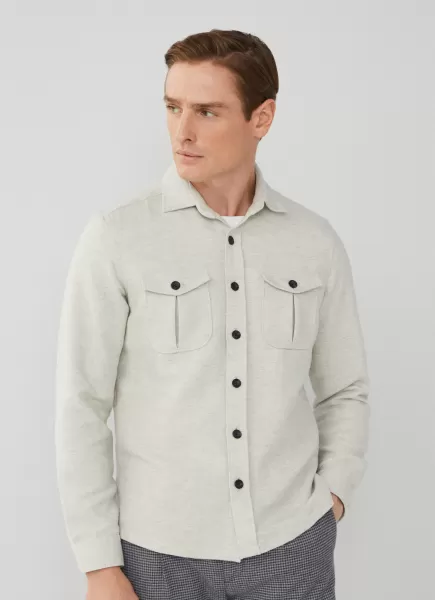 Hemden Hackett London Überhemd Baumwolle Grey Herren