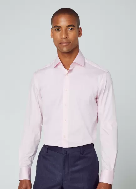 Hemd Baumwoll-Twill Slim Fit Hemden Hackett London Pink Herren
