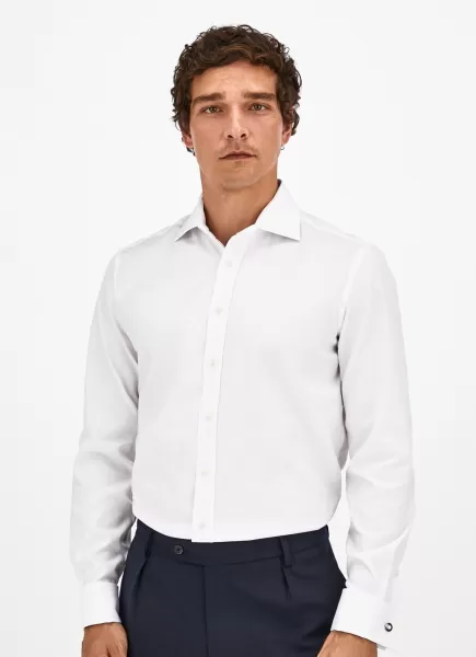 Hemd Baumwolle Classic Fit Hemden Herren White Hackett London