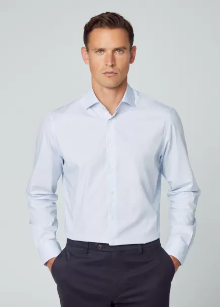 Hackett London Hemd Popeline Gestreift Blue/White Herren Hemden