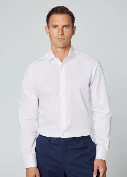 Hackett London Slim Fit Hemd Gestreift Herren White/Pink Hemden