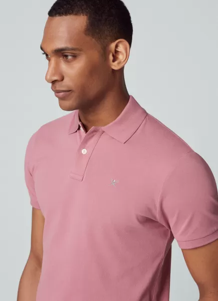 Herren Poloshirt Pique Logo Hackett London Rose Pink Poloshirts