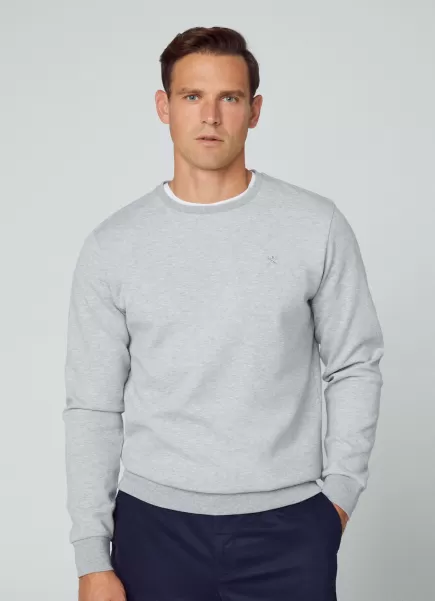 Light Grey Herren Sweatshirts & Hoodies Hackett London Pullover Doppelstrick