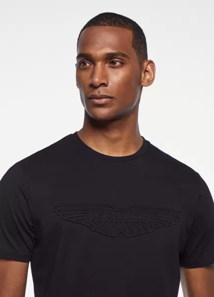 Herren Hackett London Black T-Shirt Aston Martin Rundausschnitt T-Shirts
