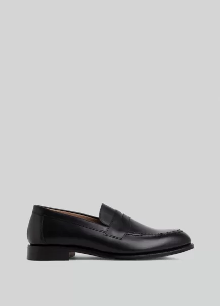 Black Formale Schuhe Herren Hackett London Pennyloafer Aus Leder