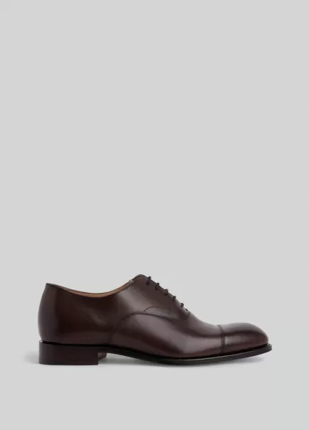 Formale Schuhe Hackett London Herren Dark Brown Oxford-Schuhe Aus Leder