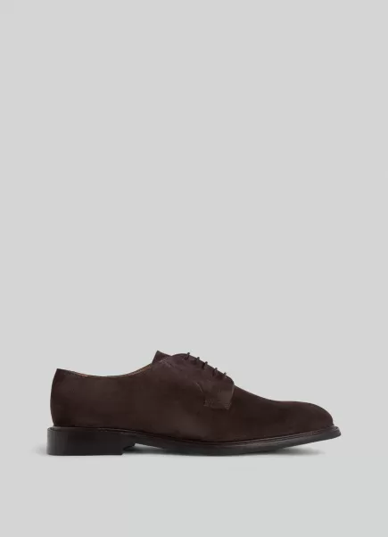 Herren Derby-Schuhe Aus Wildleder Formale Schuhe Hackett London Brown