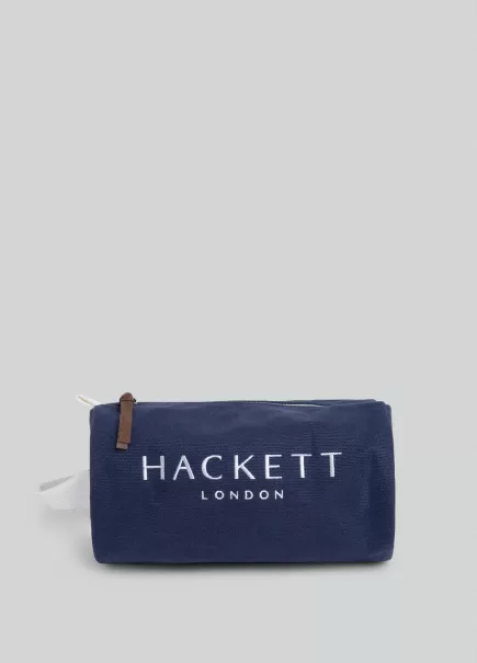 Hackett London Taschen & Reisegepäck Navy Herren Kulturtasche Baumwolle Sportlich