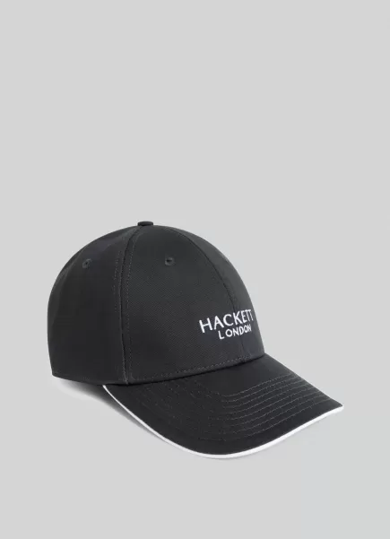 Hackett London Herren Green/Ecru Baseball Cap Logo Gestickt Schals & Mützen