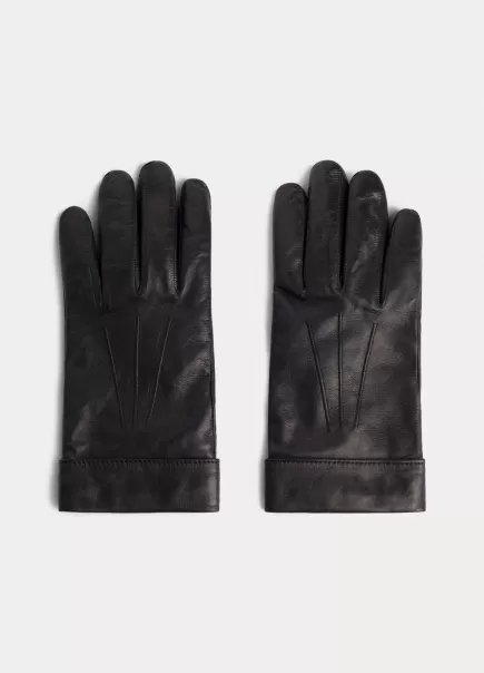 Black Schals & Mützen Hackett London Herren Handschuhe Aus Leder