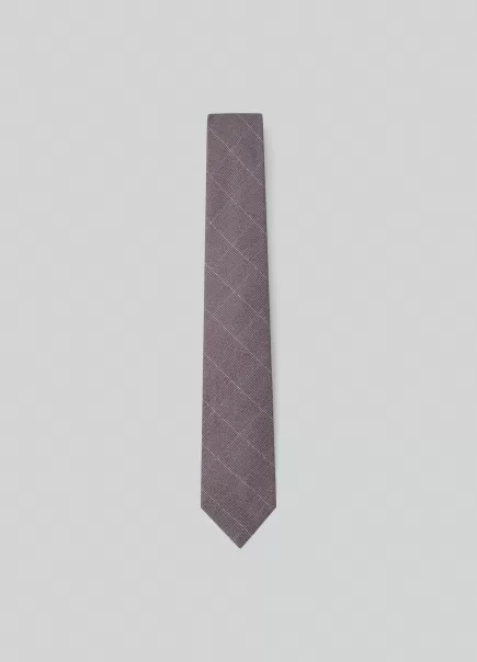 Taupe Beige Krawatte Kariert Fensterdesign Herren Krawatten & Einstecktücher Hackett London