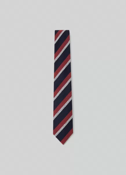 Krawatten & Einstecktücher Herren Navy/Red Hackett London Krawatte Regimentsstreifen