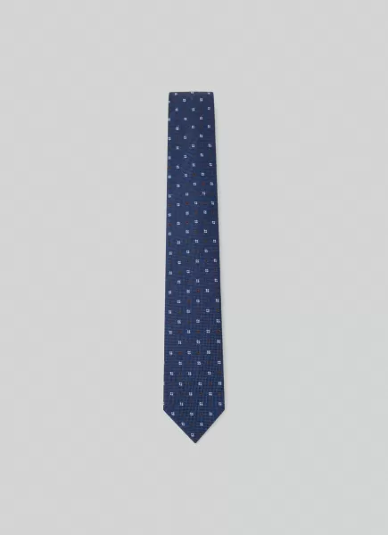 Hackett London Krawatte Blumen Blue Herren Krawatten & Einstecktücher