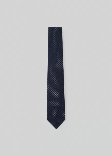Herren Krawatten & Einstecktücher Navy Hackett London Krawatte Mini-Punktmuster