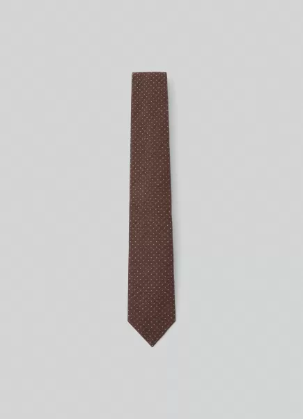 Krawatte Mini-Punktmuster Krawatten & Einstecktücher Herren Brown Hackett London