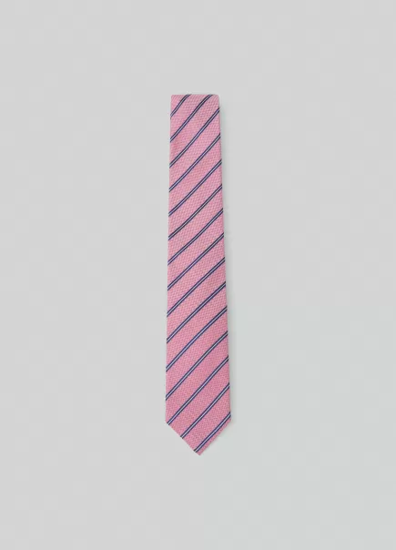 Krawatte Aus Seide Gestreift Pink Hackett London Krawatten & Einstecktücher Herren