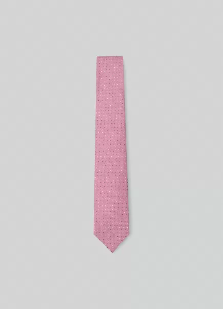 Pink Hackett London Krawatten & Einstecktücher Krawatte Aus Seide Gepunktet Herren