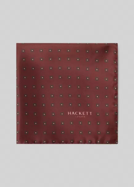 Herren Hackett London Rust Brown Krawatten & Einstecktücher Tuch Seide Blumen