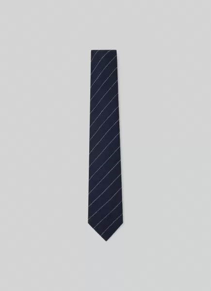 Herren Krawatten & Einstecktücher Krawatte Nadelstreifen Navy Hackett London