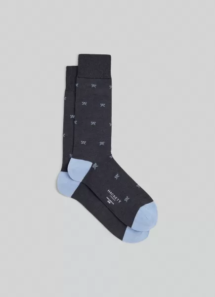 Socken Logo Ganzflächig Unterwäsche & Socken Hackett London Herren Charcoal Grey