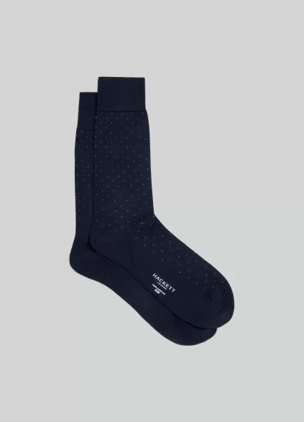 Hackett London Herren Unterwäsche & Socken Socken Punktmuster Navy